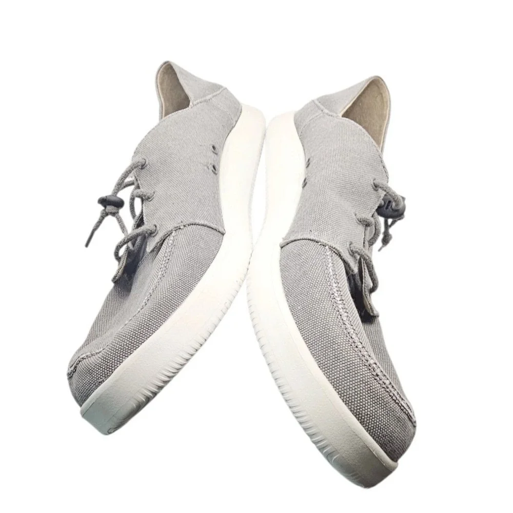 Chaco Paonia Grey Canvas Slip On Luvseat Footbed Shoes Mens‎ 14
